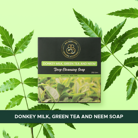Donkey Milk Green Tea and Neem Soap (Pack of 2)